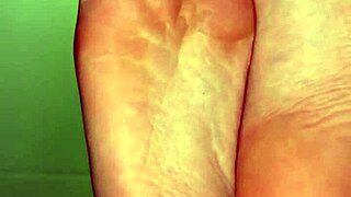 White girl shows feet in socks for cash