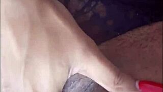 Ebony Beauty Couldn't Stop Fingering Her Fat Pierced Pussy!