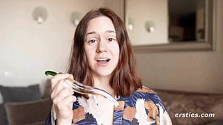 anca has intense dildo session 😈