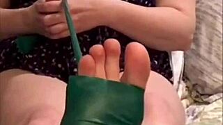 Barefoot Goddess Performs Physical Therapy Workout