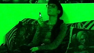 Beth Kinky Goth Domina Smoking Cigarette