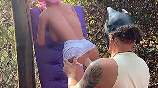 blonde woman uses sex toy for anal pleasure in her story