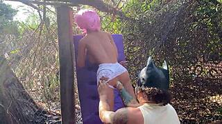 blonde woman uses sex toy for anal pleasure in her story