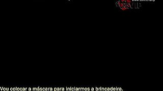 Slut swallows cum at gloryhole and humiliates cuckold