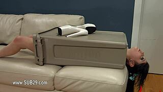 A gentle BDSM session with anal action in a group gangbang setting