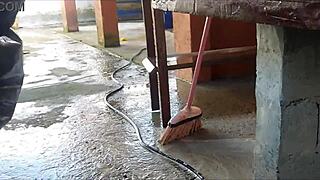 My Wife Left, And The Hot Maid Took My Cock Inside Her