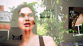 Euro Babe Gets Facial in Stockings