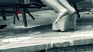 Aubrey Adams masturbates and fucks outdoors in the sun!