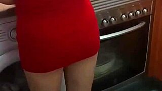 having breakfast with mother-in-law in the kitchen