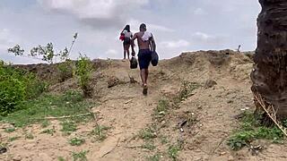 an adventure in the forest with amateurs worshipping big ass and tits outdoors