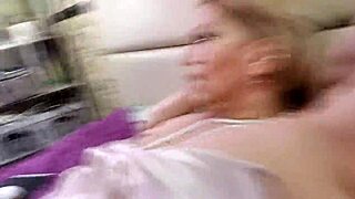 sexy housewife rides neighbor's big natural tits in cowgirl position