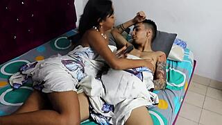 Eager Latina Stepsister With Big Ass Fucks Stepbrother's Best Friend Intensely In Homemade Video.