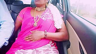 car sex indian romance beautiful sexy saree housewife with boyfriend telugu dirty talks 😍