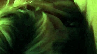 My ex-girlfriend sucks my big cock in an amateur blowjob session, her mouth working that monster.