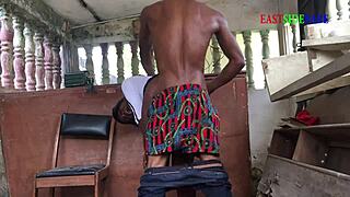 I caught fat landlord bent over young 18+ ebony church member doggystyle in public