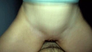 pov skinny girl enters room for creampie in wet pussy