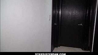 This petite teen stepsister gets fucked by horny stepbrother POV