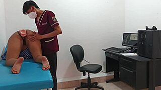 Perverted Doctor Fucks Horny 18 Year Old Teen Pussy