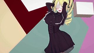 i made my arisu oc dance in koikatsu, but she keeps phut hon or somethin lol