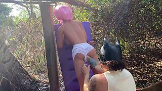 blonde woman uses sex toy for anal pleasure in her story