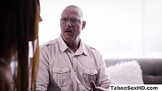 Old Stepdad Fucks Young Stepdaughter