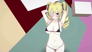 i made my arisu oc dance in koikatsu, but she keeps phut hon or somethin lol