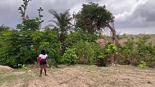 an adventure in the forest with amateurs worshipping big ass and tits outdoors