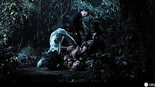 asian slut getting gangbanged in the woods like a fuckdoll! 😈