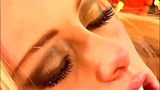 Nicole's Masturbating While Watching Brittney Get Licked By The Blond Guy