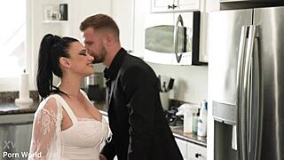 busty babe mona azar gets caught on cam by porn addict boyfriend