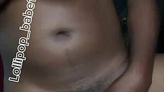 Sexy black babe horny at home after smoking?