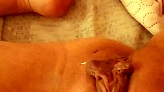 Mature milf opens her pussy at dawn, ready for action.