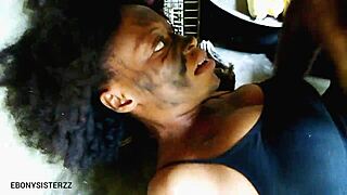 Ebonysisterzz gets fingered and fucked doggystyle in grandmother's kitchen, squirting wet