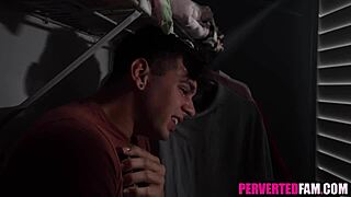 Stepmom Helping Out Horny Stepson With Big Tits And Fucking.