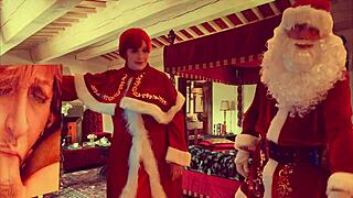 Granny carmens christmas in july naughty shawty double vibrator fuck