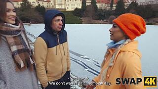 Watch The Kinky Couple's Threesome Through The Glass?