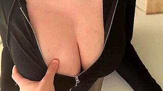 Slutty Roommate Girl Receives Cumshot on Big Natural Tits from Neighbor