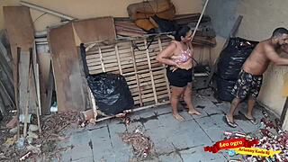 chubby beauty offers anal creampie to brother-in-law in abandoned house