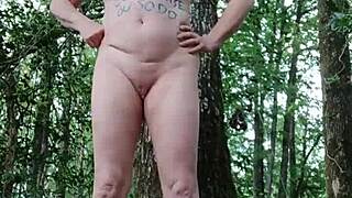 outdoor forest session with female slave