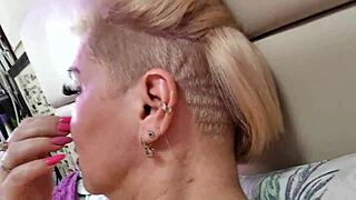 sexy housewife rides neighbor's big natural tits in cowgirl position