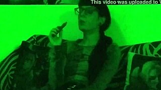 Beth Kinky Goth Domina Smoking Cigarette