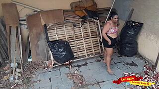 chubby beauty offers anal creampie to brother-in-law in abandoned house