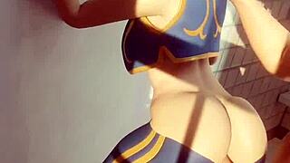 Bold Fortnite Chun Li Sneaky Bathroom Sex and Squirting