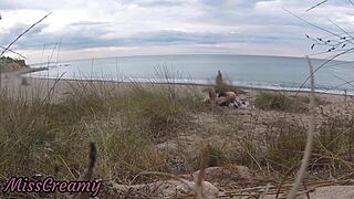 french teacher slut sucks stranger's cock on nude beach