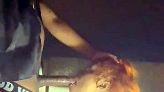 Beale street parking garage creampie with bent over sloppy wet ebony pornstar