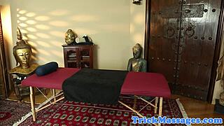 hidden cam spies on cute petite amateur getting massage