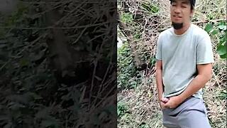 Wanna see this chubby mature girl giving outdoor blowjob with creampie?