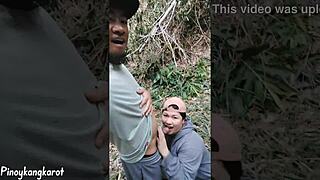 Wanna see this chubby mature girl giving outdoor blowjob with creampie?