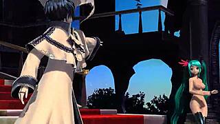 Hatsune Miku in Cendrillon nude mod shows big boobs and ass