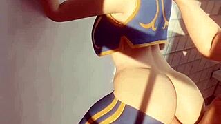 Bold Fortnite Chun Li Sneaky Bathroom Sex and Squirting